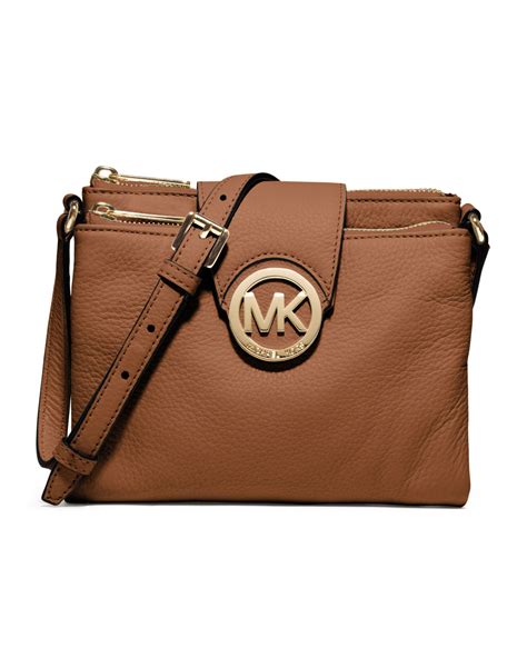 michael kors fulton pebbled large brown crossbody bags|Michael Kors Fulton Crossbody Bags & Handbags for Women.